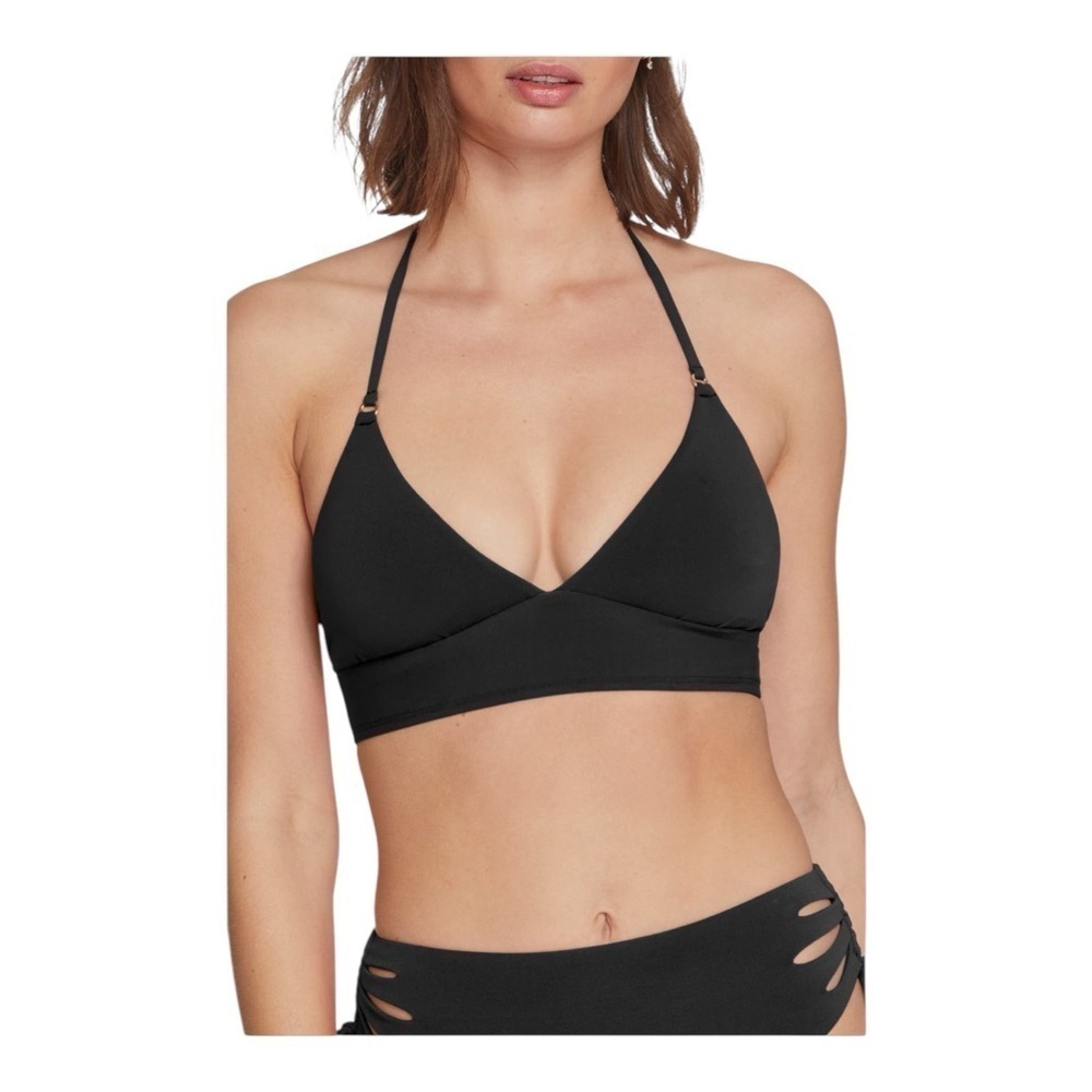 Robin Piccone Gigi Triangle Swim Top in Black NWOT